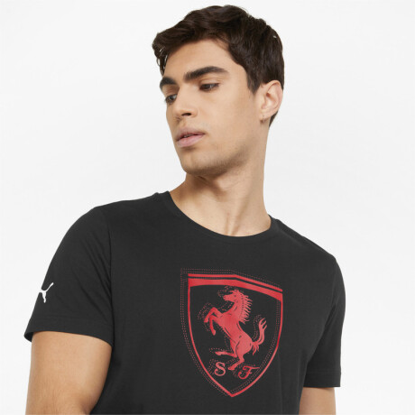 Ferrari Race tonal Big Shield Tee 53375201 Negro