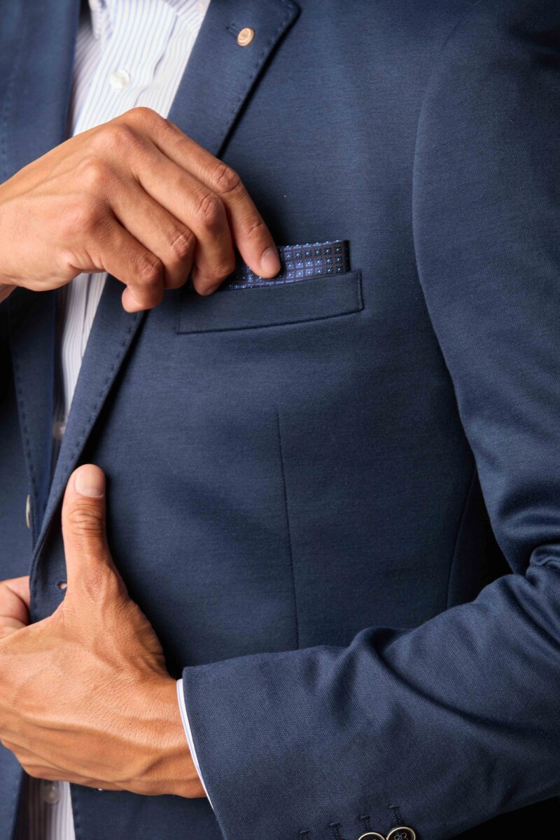 Pañuelo Bolsillo - Azul Cuadrados 