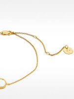 Pulsera De Perla De Agua Dulce Con Circonita - Plata De Ley 925 dorado