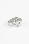 Anillo machacado plateado