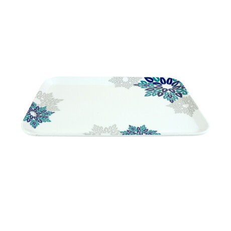 BANDEJA RECTANGULAR MELAMINA LINEA FLORAL AZUL BANDEJA RECTANGULAR MELAMINA LINEA FLORAL AZUL
