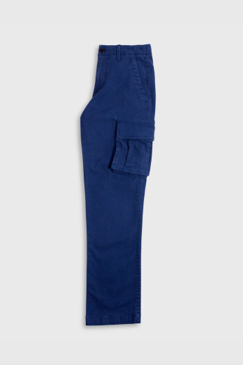 Pantalón Cargo Straight Hombre Vintage Navy