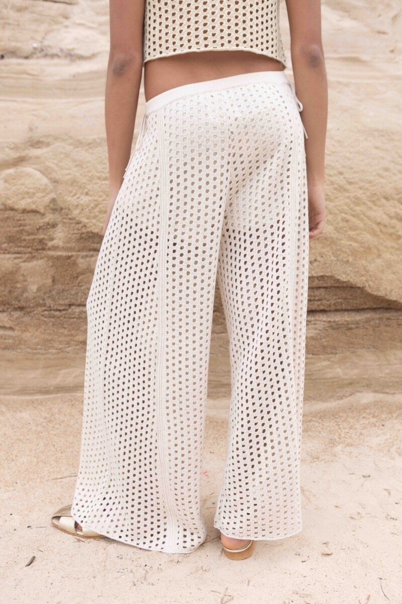 PANTALÓN WIDE HOLE Crudo