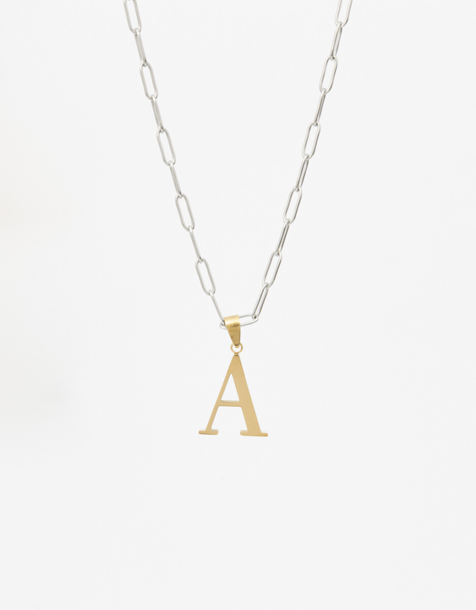 Cadena De Acero Inicial Letra "a" 