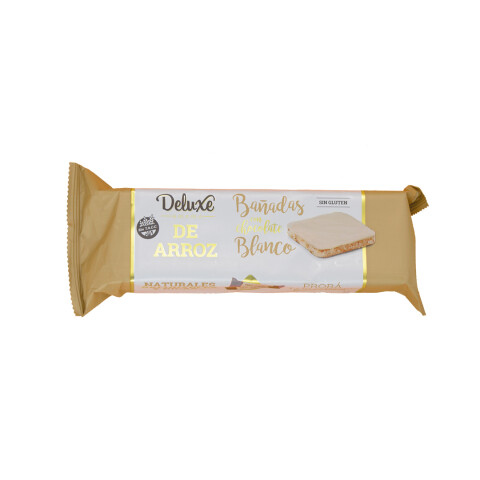 Galletas De Arroz Bañadas De Chocolate Blanco Sin Gluten Deluxe Galleta Delux Chocolate Blanco