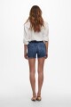 Short Blush Con Roturas Dark Blue Denim