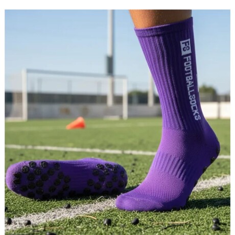 Par de Medias Deportivas Antideslizantes para Fútbol FS Violetas