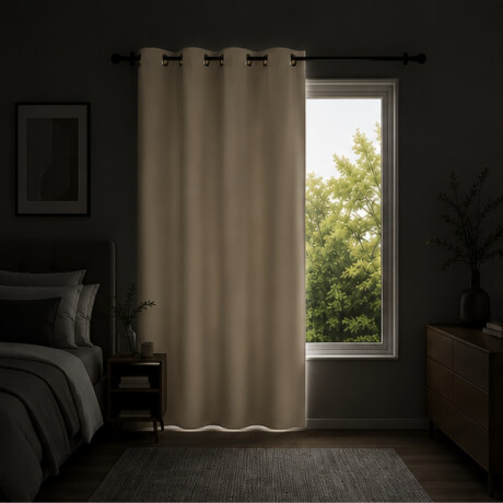 Cortina 100% Blackout 1 paño 135 x 220 BEIGE