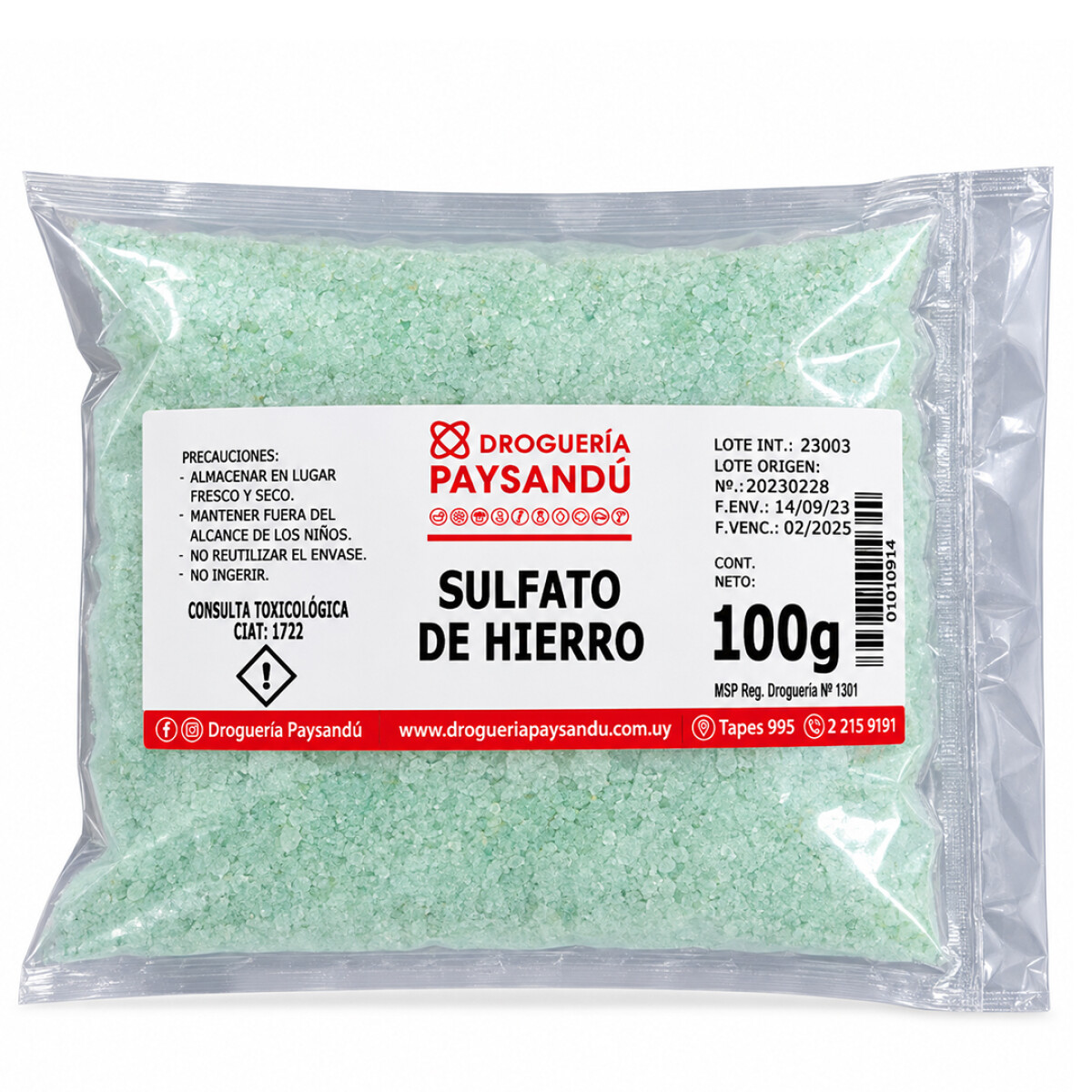 Sulfato de Hierro - 100 g 