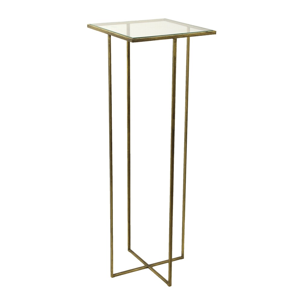 MESA AUXILIAR VIDRIO GRIS STRASBURG 779208 BRONCE