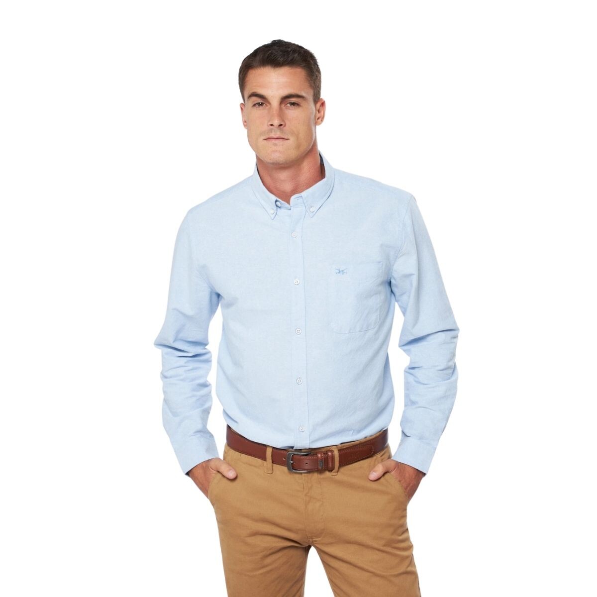 CAMISA OXFORD S-4XL - AZUL 