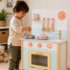 Cocina madera SOBEBEAR verde agua