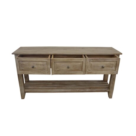 CONSOLA MADERA-DE-MANGO NATURAL-BEIGE LINO NATURAL