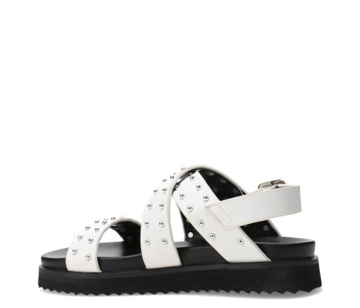 Sandalias de Niña MINI Miss Carol PELLY con tachas Blanco