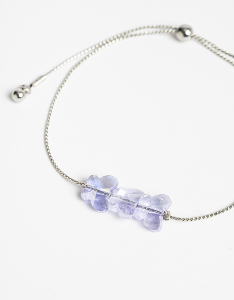 Pulseras Flexibles Special Price Pulsera Flexible Con Mariposas - Plateado Rodio