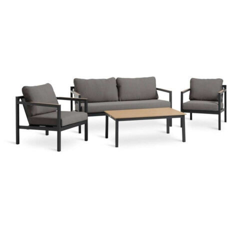 Juego De Jardin Bejstrup 4 Personas Gris