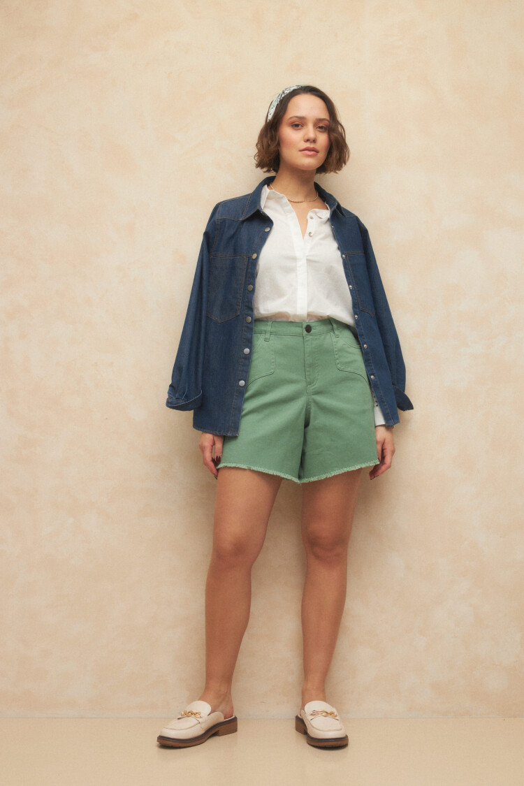 SHORT CREA Verde