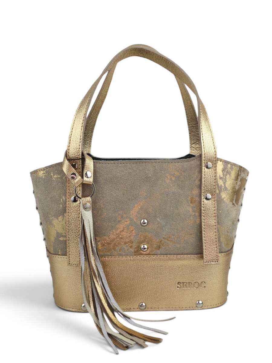 Matera de dama con trenzado - dorado con beige 