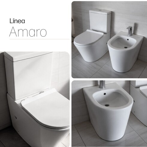 JUEGO DE LOZA SANITARIA AMARO BLANCO PARA BAÑO AQUALIA 000