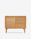 Aparador Lenon 1 puerta y 3 cajones de madera y chapa de roble 105 x 84 cm FSC MIX Credit