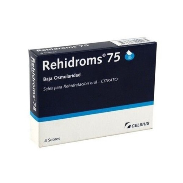 Rehidroms 75 4 Sobres - Sales de Rehidratación Oral Rehidroms 75 4 Sobres - Sales de Rehidratación Oral