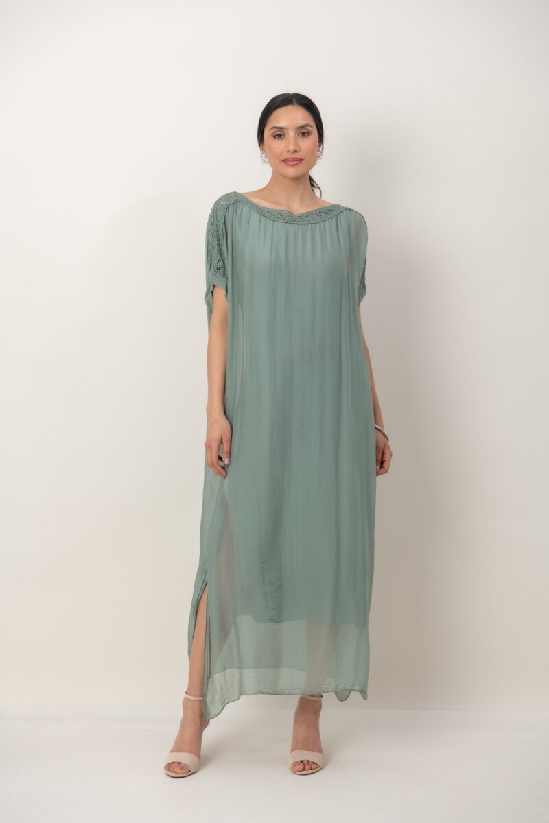 VESTIDO FLUIR - Verde seco 