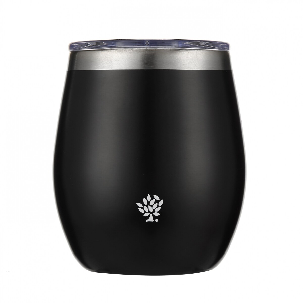 Mate Acero Inox. con Tapa - Negro Metalizado 