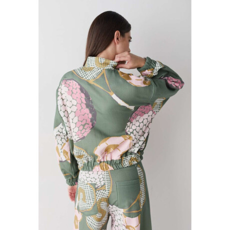 Pre Venta Bomber Print Macro Verdes