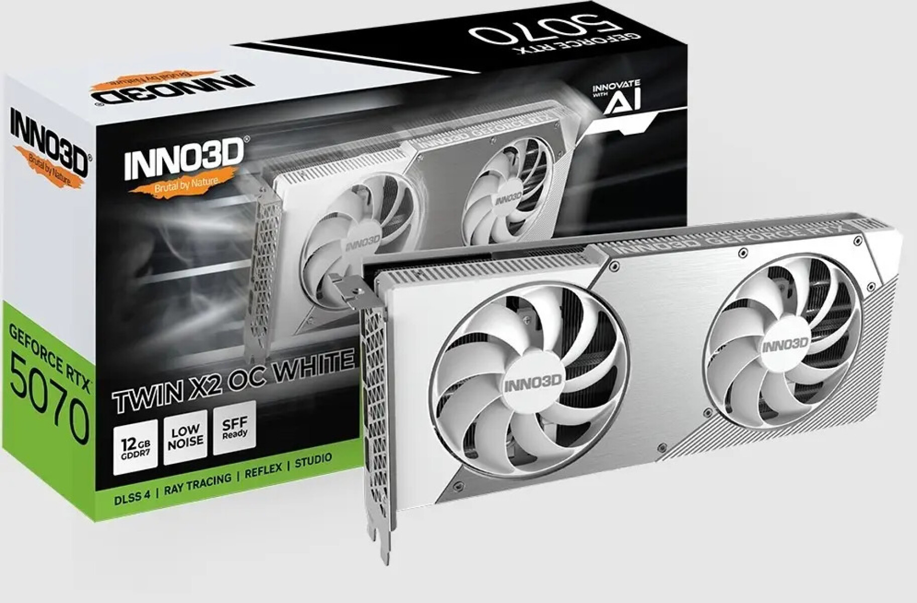 Tarjeta Gráfica Inno3d Geforce Rtx 5070 Twin X2 12 Gb Gddr7 - BLANCO 