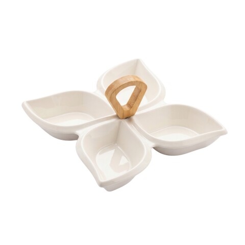 SALSERA CERAMICA BLANCO C/DIV 19X19CM Unica