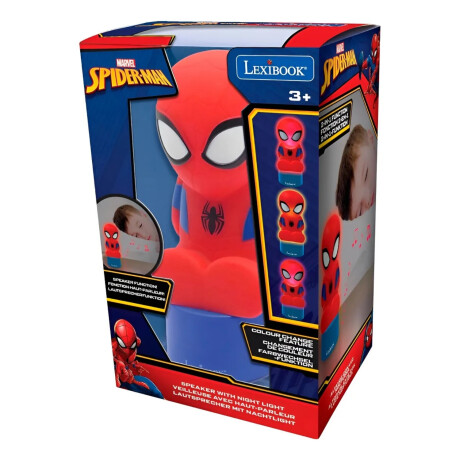 Velador Lexibook 3D con Luz Led y Parlante Spiderman
