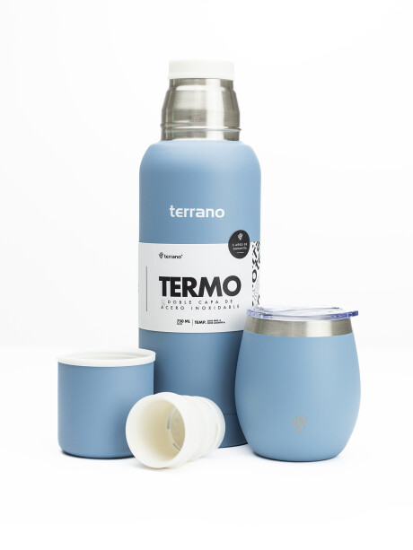 Kit 750ML Slim + Mate Con Tapa Celeste