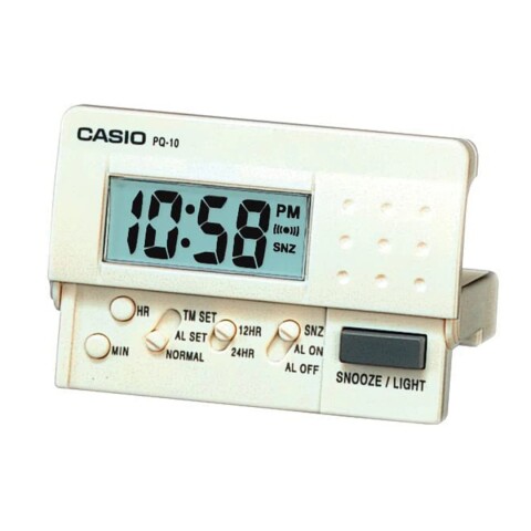 Reloj Despertador Casio PQ10 7R color blanco Reloj Despertador Casio Pq10 7r Color Blanco