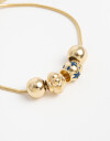 Pulseras Flexibles Metal Pulsera Flexible Dijes - Dorado
