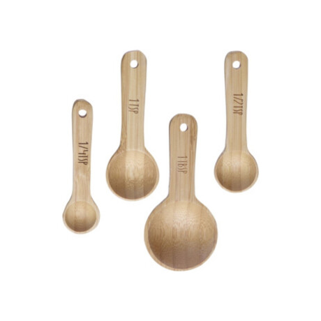 Set de 4 Cucharas Medidoras de Bambú Set de 4 Cucharas Medidoras de Bambú
