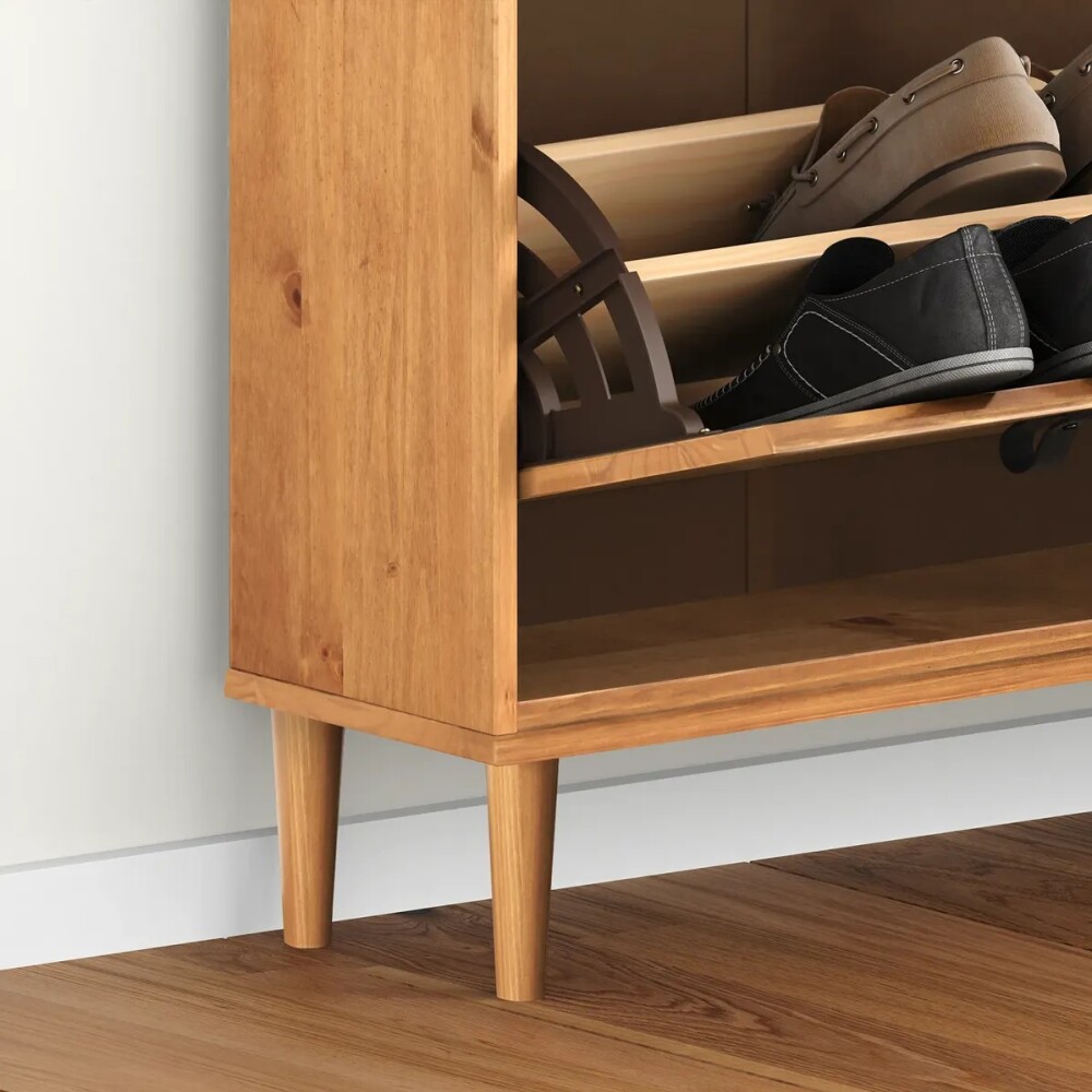 ZAPATERA 4 PUERTAS MADERA MACIZA DORMITORIO Color madera