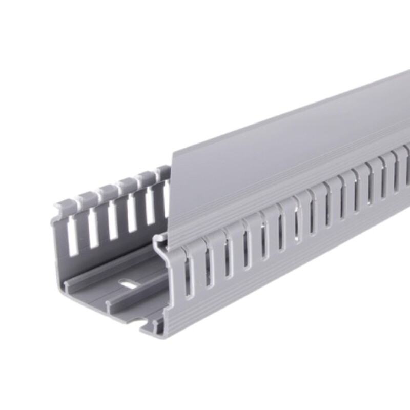 CABLECANAL 60X40MM GRIS RANURADO calado angosto CABLECANAL 60X40MM GRIS RANURADO calado angosto