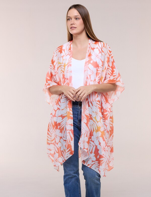 Kimono Flores ANARANJADO/MULTI