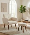 BUTACA Moderna + Puff Havana Beige