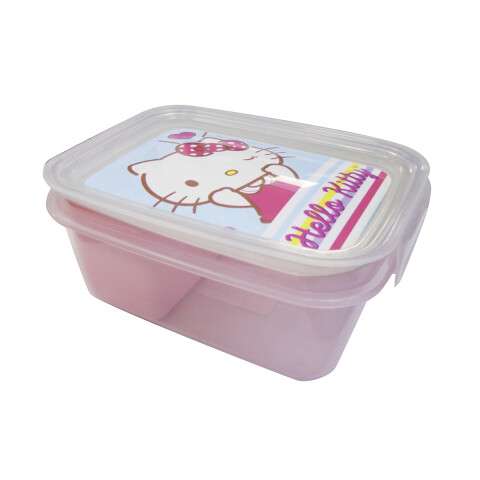 Pote Plástico Hello Kitty Con Traba y División 850 ml U
