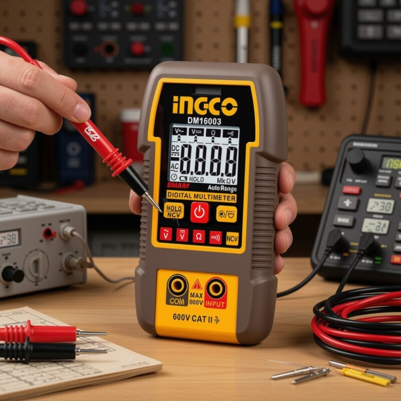 Tester multimetro INGCO Digital 600V modelo DM16003 Tester multimetro INGCO Digital 600V modelo DM16003