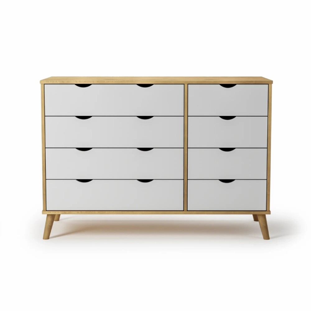 Cómoda 8 Cajones Madera - Linea Dublin Blanco