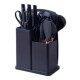 Set Utensilios De Cocina Menaje De Silicona Colores Negro