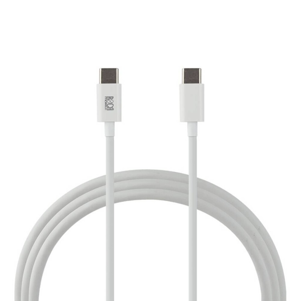 Cable USB-C a USB-C Roca PD 60W 1M Blanco CABLE DE DATOS ROCA | POWER DELIVERY | TIPO C A TIPO C | 100CM | 3A | 60W | BLANCO | 721324