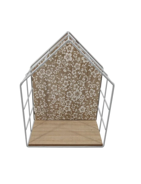 CASITA MADERA 20.2x11x25.7CM FLORES CASITA MADERA 20.2x11x25.7CM FLORES
