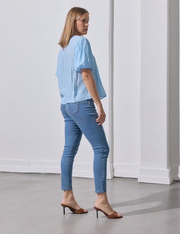 Blusa Frunces CELESTE