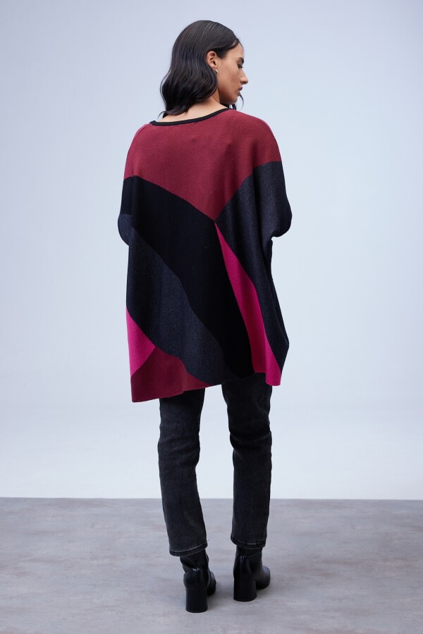 Buzo Poncho Oversize BORDEAUX/MULTI