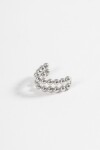 Earcuff perlas plateado