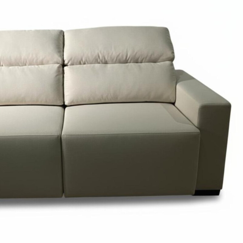 San Bernardo Liso – Sofá Reclinable con Asientos Retráctiles 2.00 - Beige