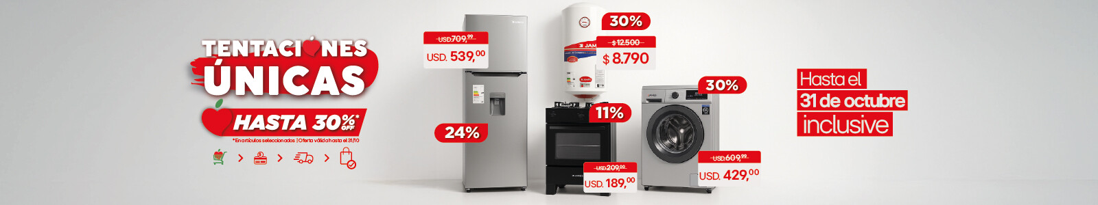 Ofertas ONLINE por OCTUBRE en La Tentación